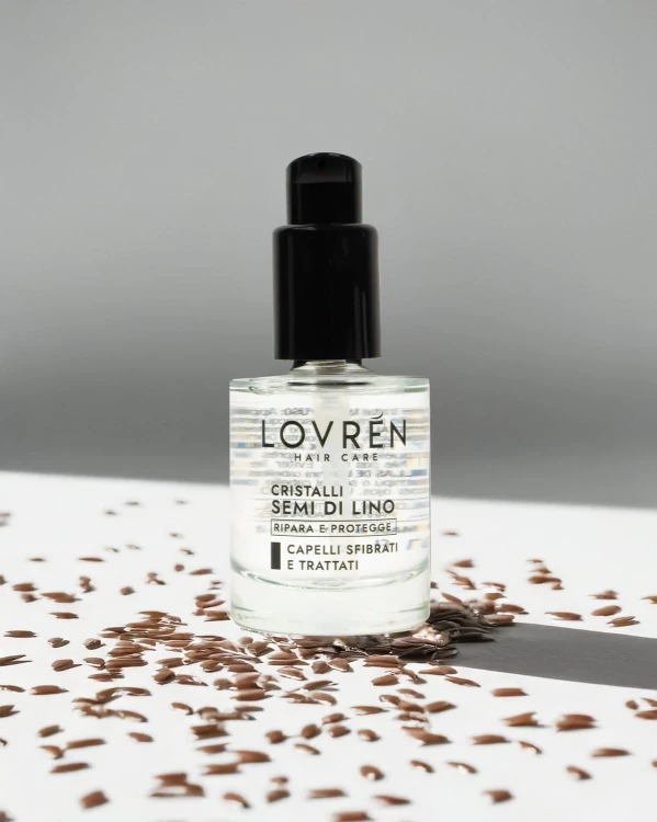 Lovrén eliksir do włosów z kryształami siemienia lnianego i kwasami omega-3 Flaxseed Crystals, 30 ML