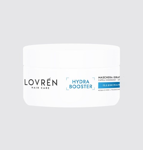 Lovrén maska do włosów głęboko nawilżająca z fermentowaną wodą ryżową oraz mieszanką polisacharydów i kwasu hialuronowego HYDRA BOOSTER, 250 ml