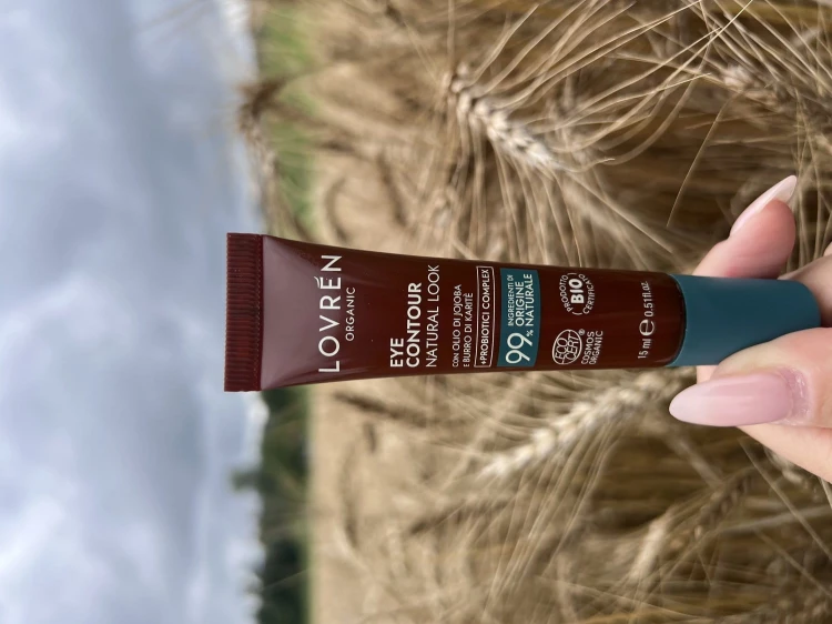 Lovrén odżywczy, priobiotyczny naturalny krem pod oczy z kwasem hialuronowym, wodą jęczmienną i olejkiem migdałowym, 15 ml