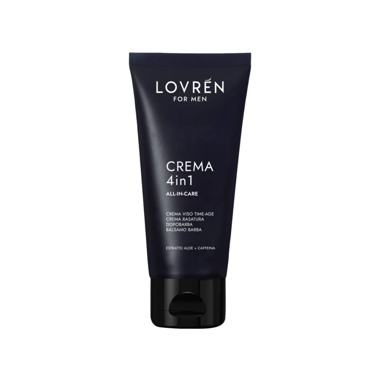 Lovrén wielofunkcyjny krem odżywczo-pielęgnacyjny dla mężczyzn z owsem, kofeiną, ekstraktem z aloesu i malwy oraz naturalnymi olejkami i wit E, 50 ml