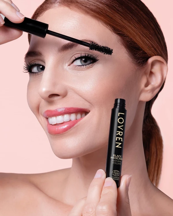 Lovrén utrwalający tusz do brwi z odżywką, brązowy, 99% naturalny, 5 ml