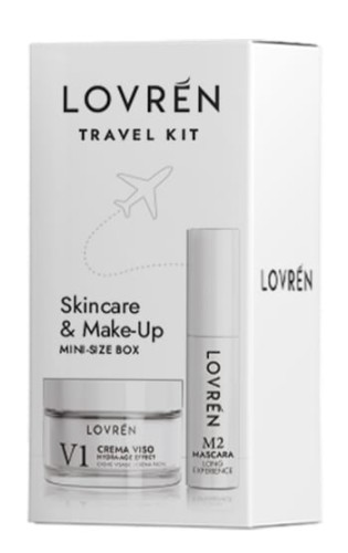 Lovrén zestaw podróżny: M2 Mascara Mini Super Długość, 5 ml + głęboko nawilżający i odżywczy krem do twarzy V1 Hydra-Age Effect, 15 ml