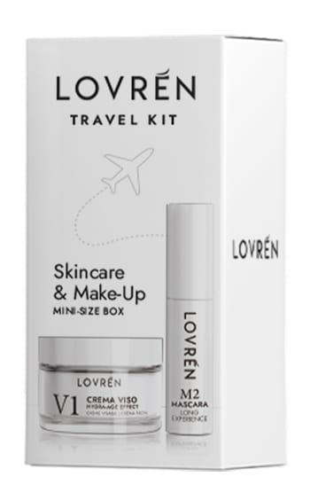 Lovrén zestaw podróżny: M2 Mascara Mini Super Długość, 5 ml + głęboko nawilżający i odżywczy krem do twarzy V1 Hydra-Age Effect, 15 ml