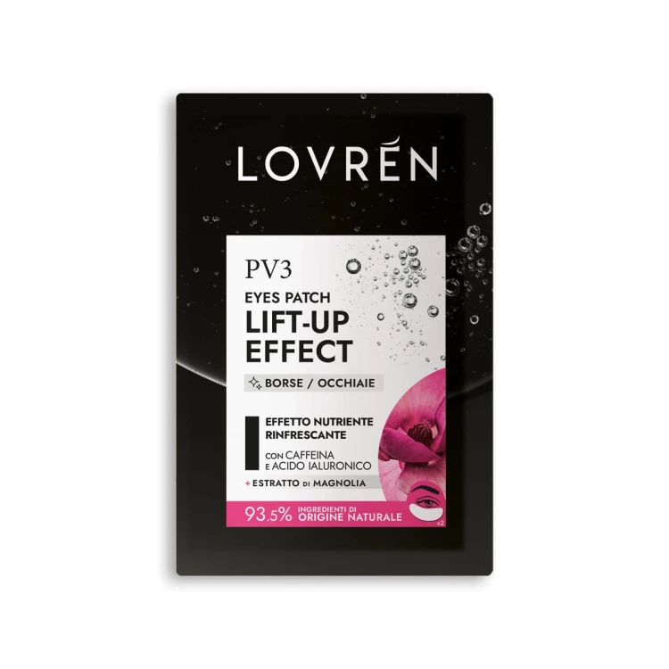Lovrén Płatki pod oczy, ekstra lifting i promienna skóra pod oczami, z kwasem hialuronowym, kofeiną i ekstraktem z magnolii 2 szt, 2,4 g